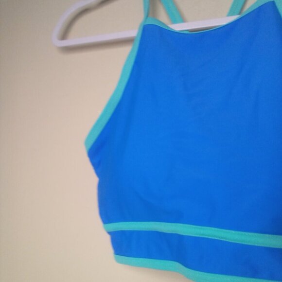 Blooming Jelly Swimsuit Women M 2 Piece Bikini Padded Blue Green - Picture 5 of 16